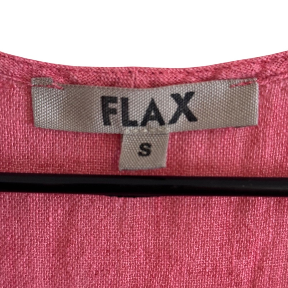 FLAX Pink Linen Tunic Top Small Lagenlook Made in Lithuania - Read Description - Picture 4 of 9